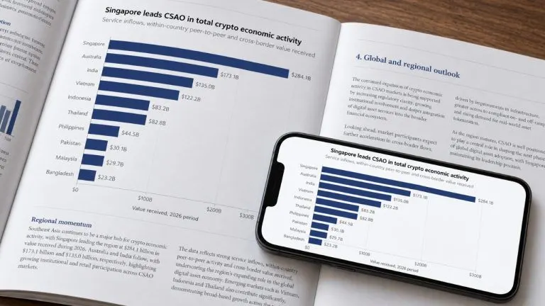 Singapore’s Crypto Activity Hits $284 Billion as Institutional Activity Jumps 94%