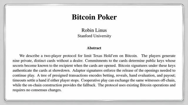 Satoshi’s Abandoned Poker Experiment Returns With a Bitcoin Twist