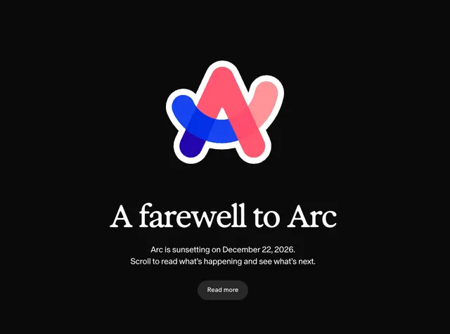 Arc browser is shutting down