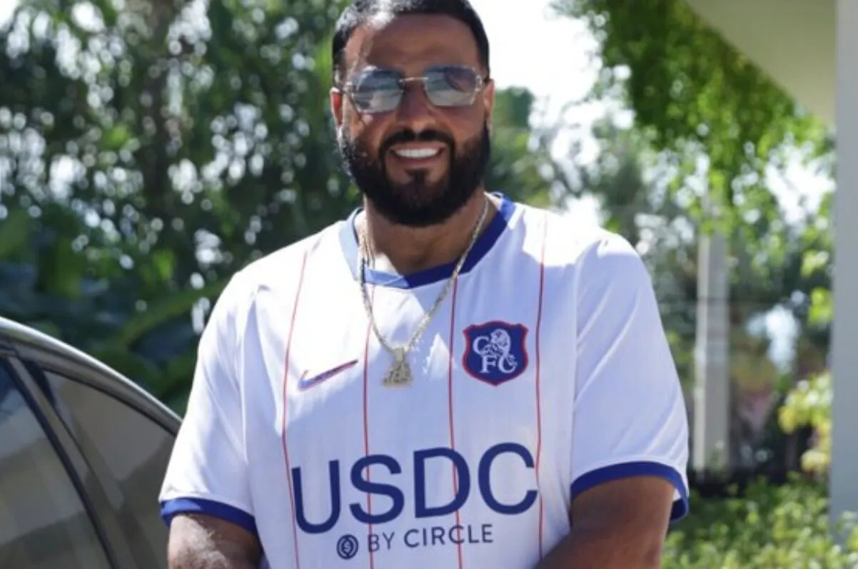 DJ Khaled Crypto Involvement Deepens as Circle Posts the Rapper in a USDC-Branded Chelsea Shirt