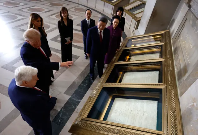 Potential Taiwan tension sparked 'last minute' change in Trump-Xi National Archives visit