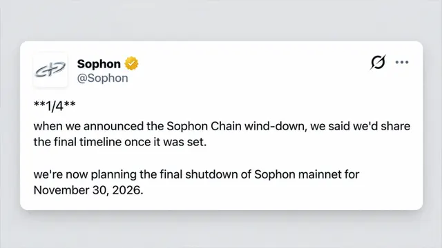 Sophon Set to Pull Plug on Layer 2 Network After $70M Funding Push