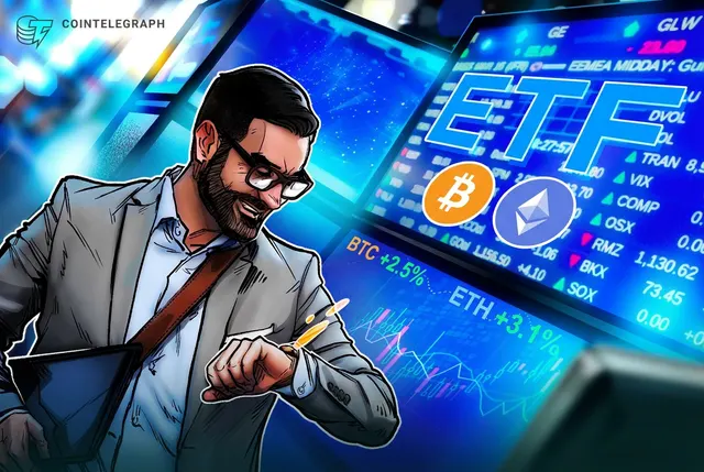 US crypto ETF inflows cool after $3.3B week but streaks hold