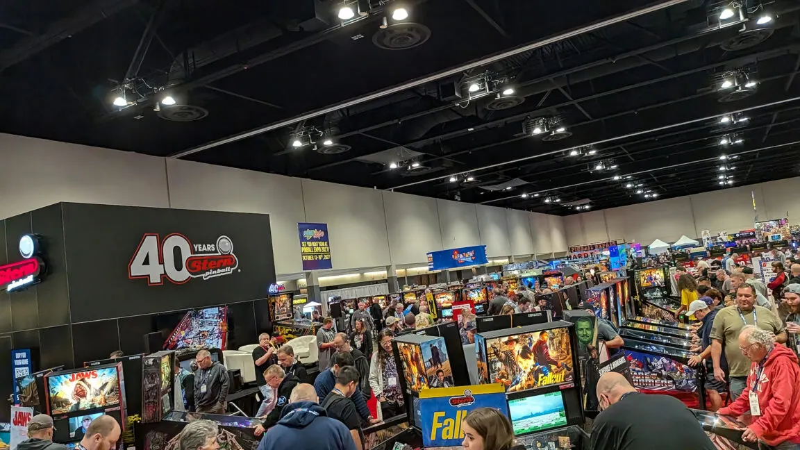 The past, present, and future share a show floor at Pinball Expo 2026
