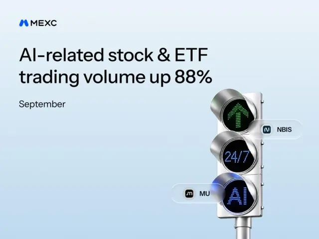 MEXC Reports 88% Growth in AI-Related Tokenized U.S. Stock and ETF Trading Volume in September, With Four Infrastructure Sectors Up Over 90%