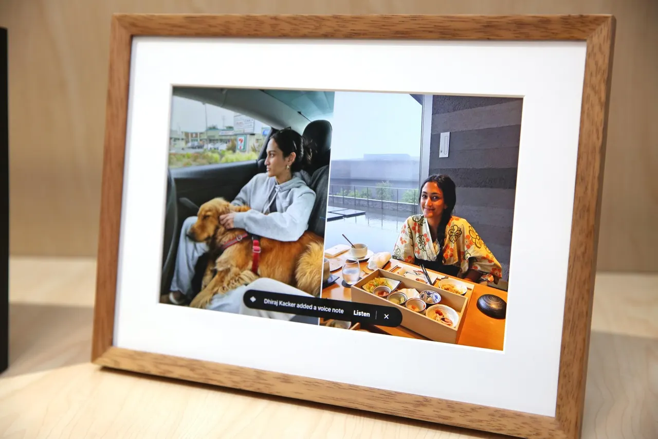 Amazon’s first digital picture frame lets you add voice notes to photos