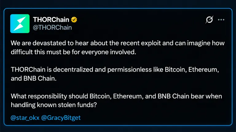 Thorchain Faces Heat as Bitget Hack Revives Bybit Controversy